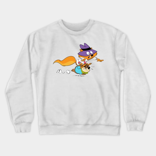 Secret Squirrel and Morocco Mole Crewneck Sweatshirt by FanartFromDenisGoulet